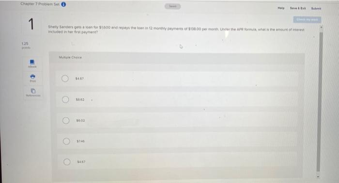  Chapter 7 Problem Set Hale 1 She Sanders gets a fan