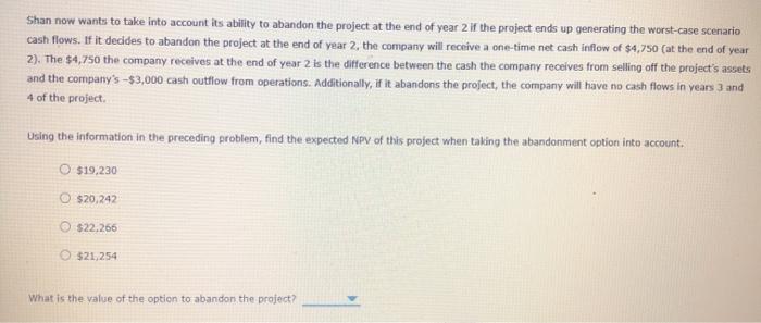 initial investment of $12,000. The base-case cash flows for this project are