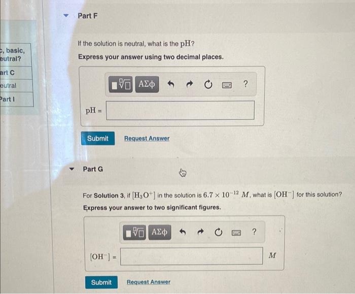 3 6.7 x 10-12 Part G Part H Part 1 Part A