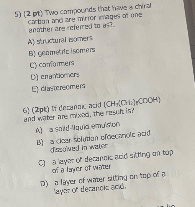 please help answer 5 & 6 thank you 5) (2 pt) Two