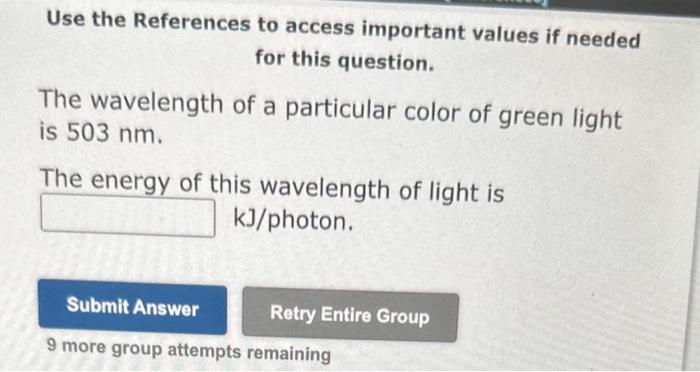 question. A local AM radio station broadcasts at an energy of 5.721031kJ/