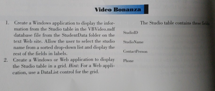  There are two database products from Microsoft. In this exercise we