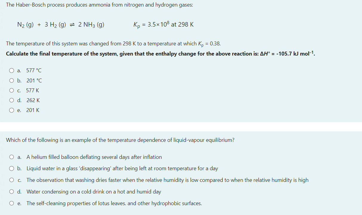 be non-spontaneous at low temperatures, and spontaneous at high-temperatures. c. You cannot