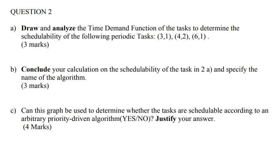 Real Time System Please write down the answers clearly. Make sure