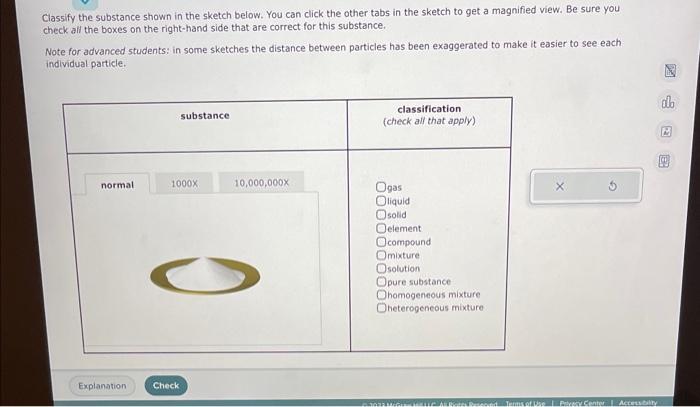  Classify the substance shown in the sketch below. You can click