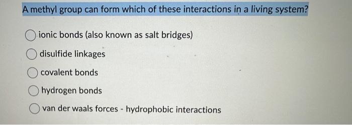 help with these problems please A methyl group can form which of