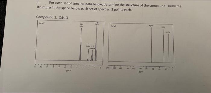  answer the question. draw out the compound and label where each