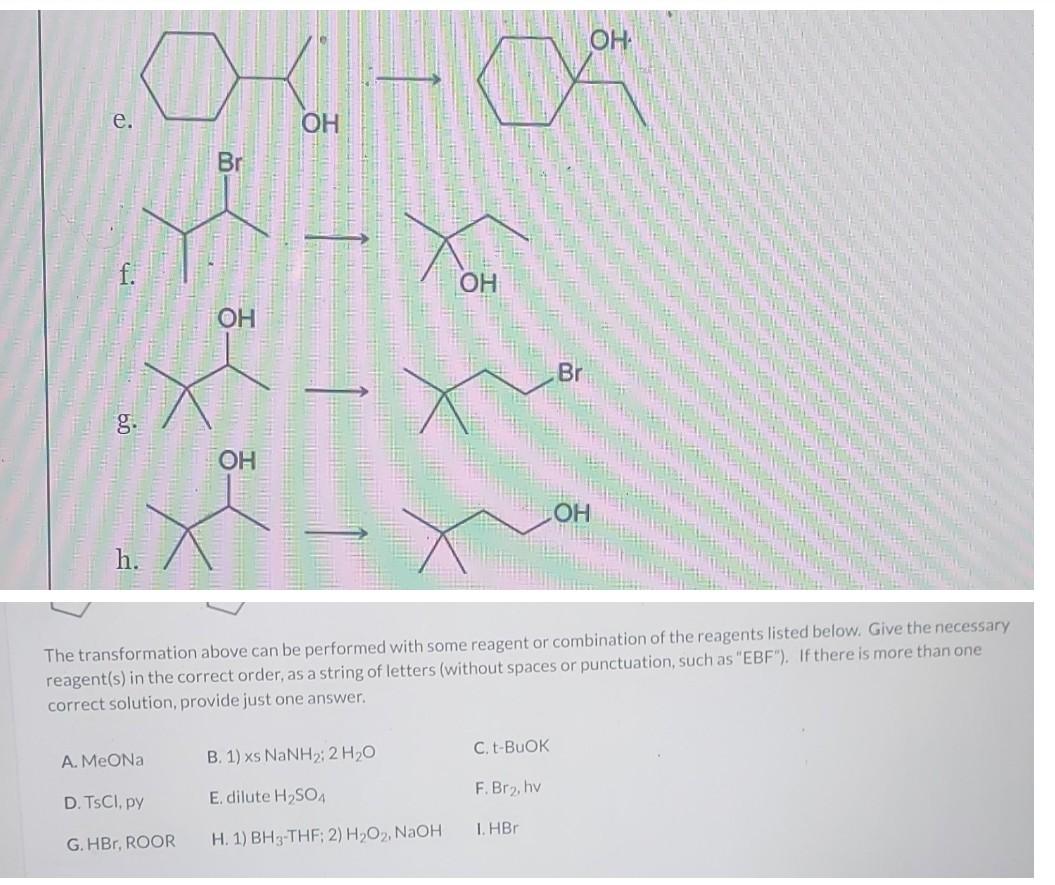 why is E incorrect . e. OH Br OH OH Br