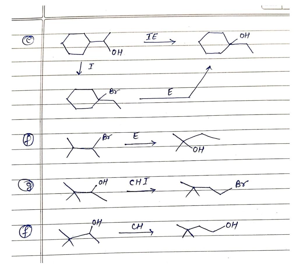 g OH h. The transformation above can be performed with some reagent
