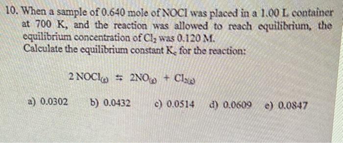 Please notes the Q asking about Kc not Kp 0. When a