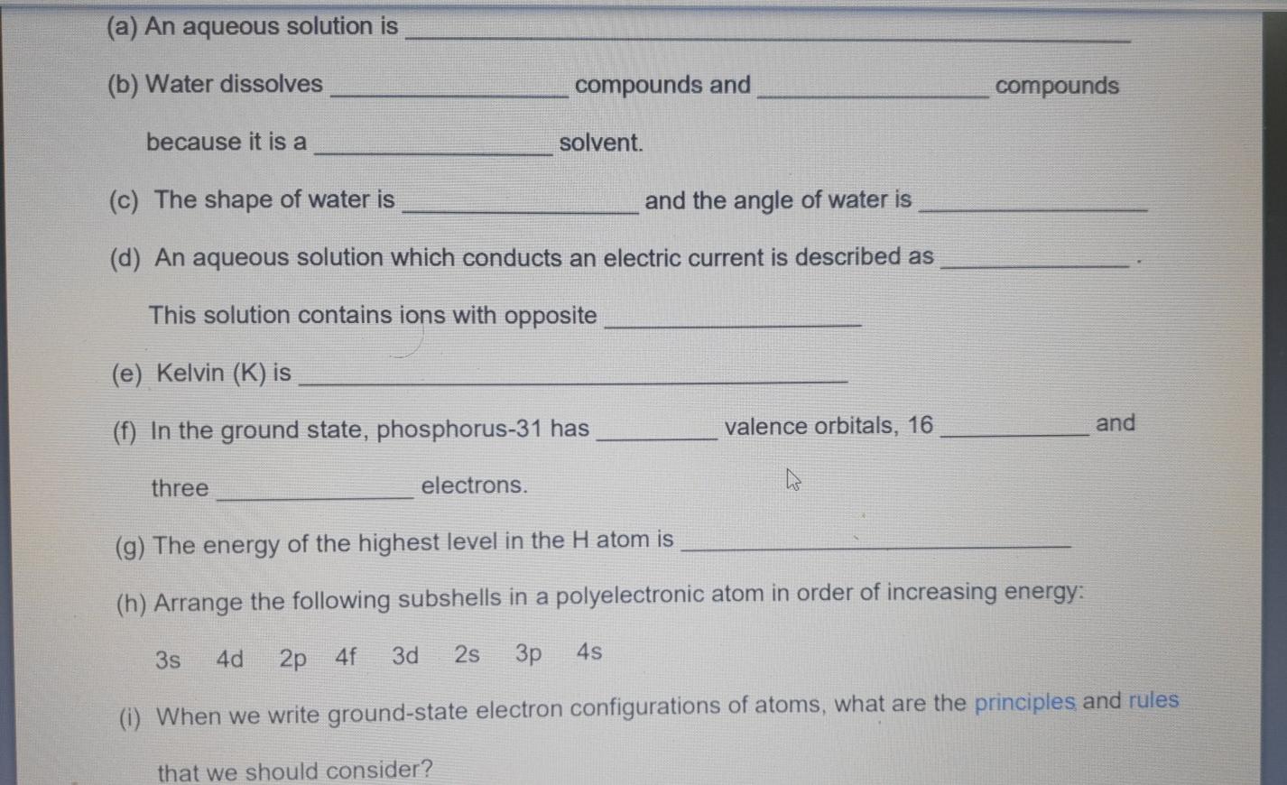  (a) An aqueous solution is (b) Water dissolves compounds and compounds