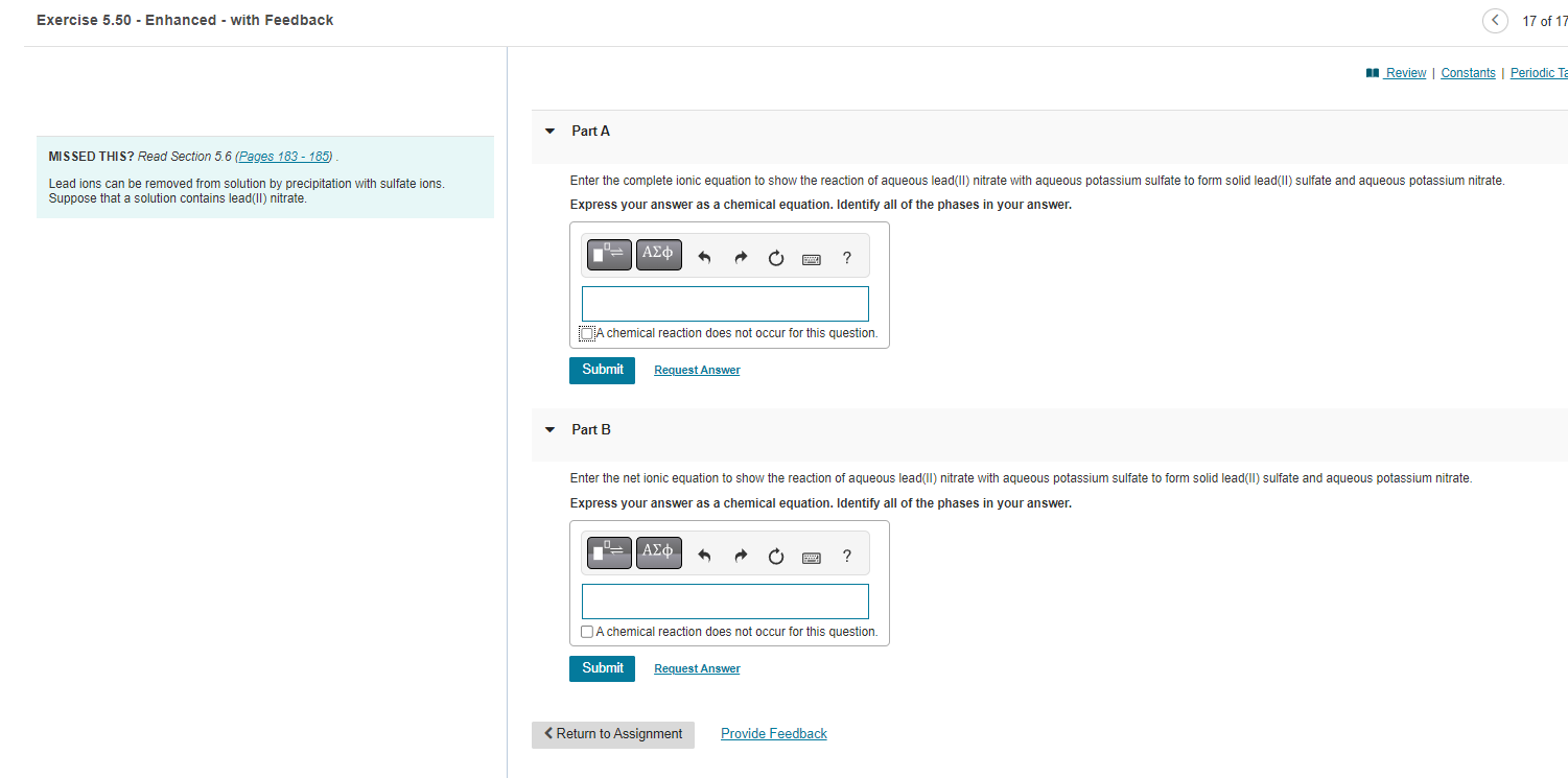  Exercise 5.50 - Enhanced - with Feedback - Part A MISSED