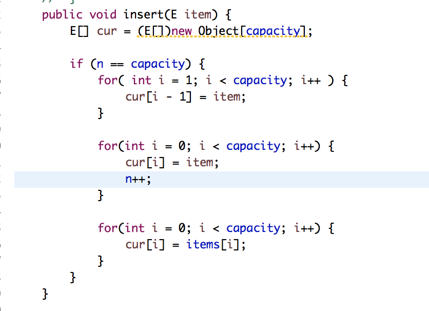 and an abstract class Bag. The capacity of it is fixed, and