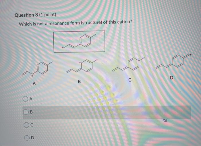 no full solution needed just answer Question 8 (1 point) Which