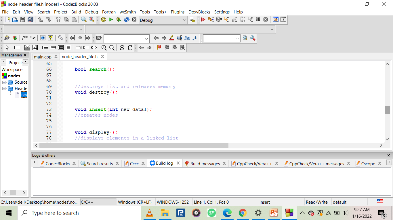 the list. the function was declared as a class member function and