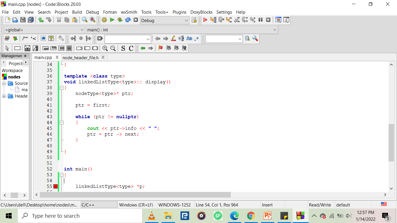 will write the code (c++) in the main function for printing values,