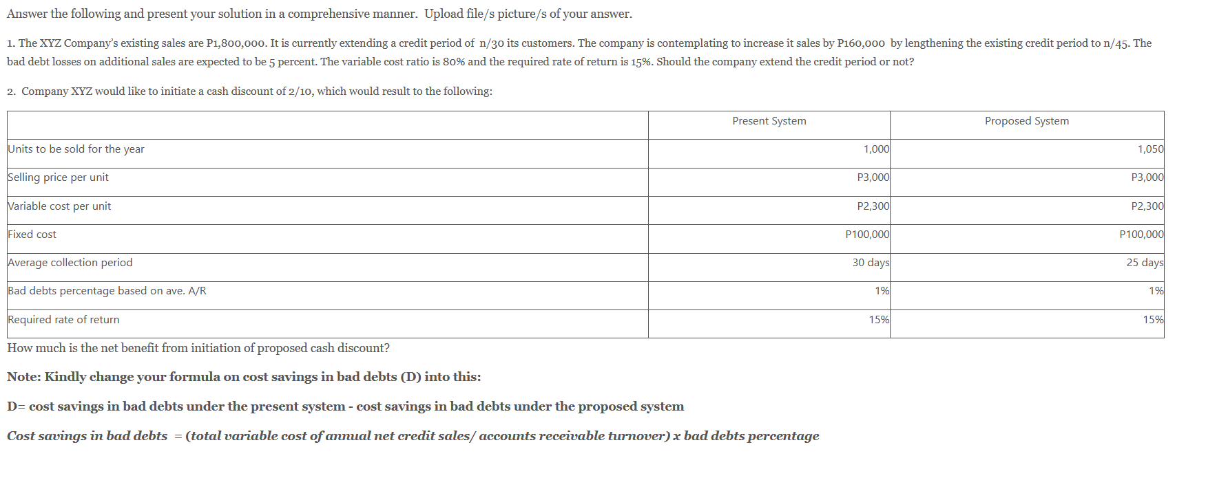 Answer the following and present your solution in a comprehensive manner.