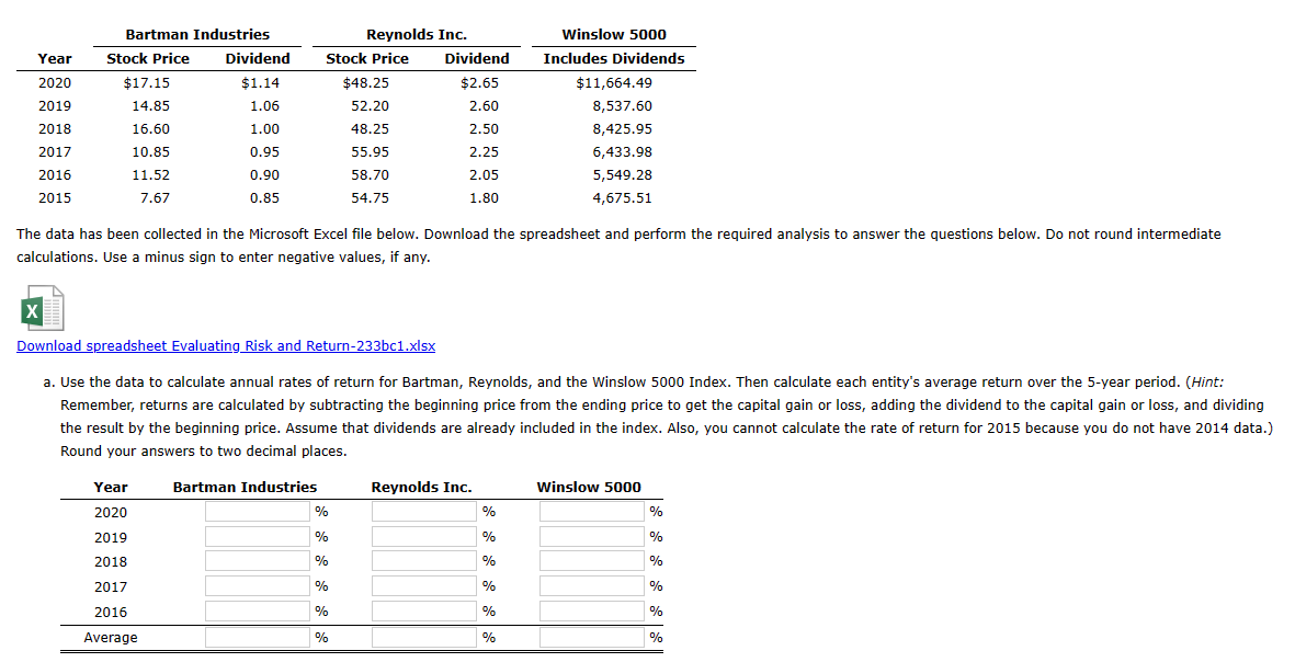 The data has been collected in the Microsoft Excel file below.