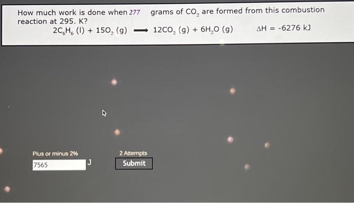 please help How much work is done when 277 grams of Co,