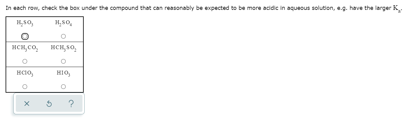 Answer question (CLEARLY BOX ANSWER) In each row, check the box under