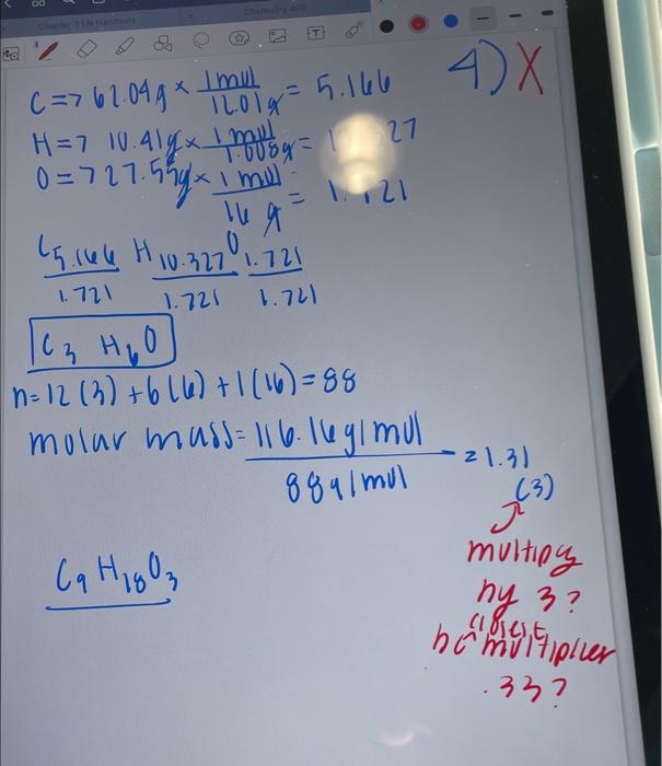 formula of a compound with 62.04% carbon, 10.41% hydrogen, and 27.55% oxygen