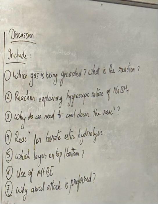 Look at lab procedure and answer all questions below. Discussion Include: (1)