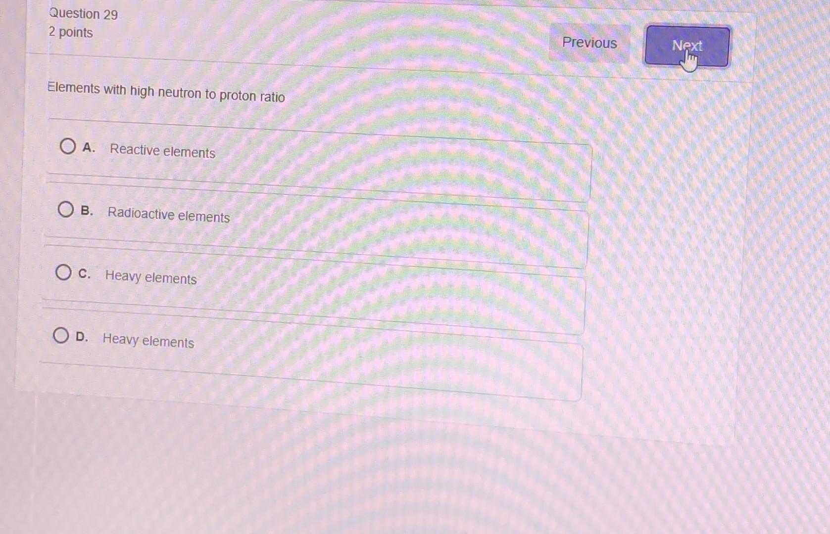 neutralization reaction O A. water and carbon dioxide OB. metal and nonmetal