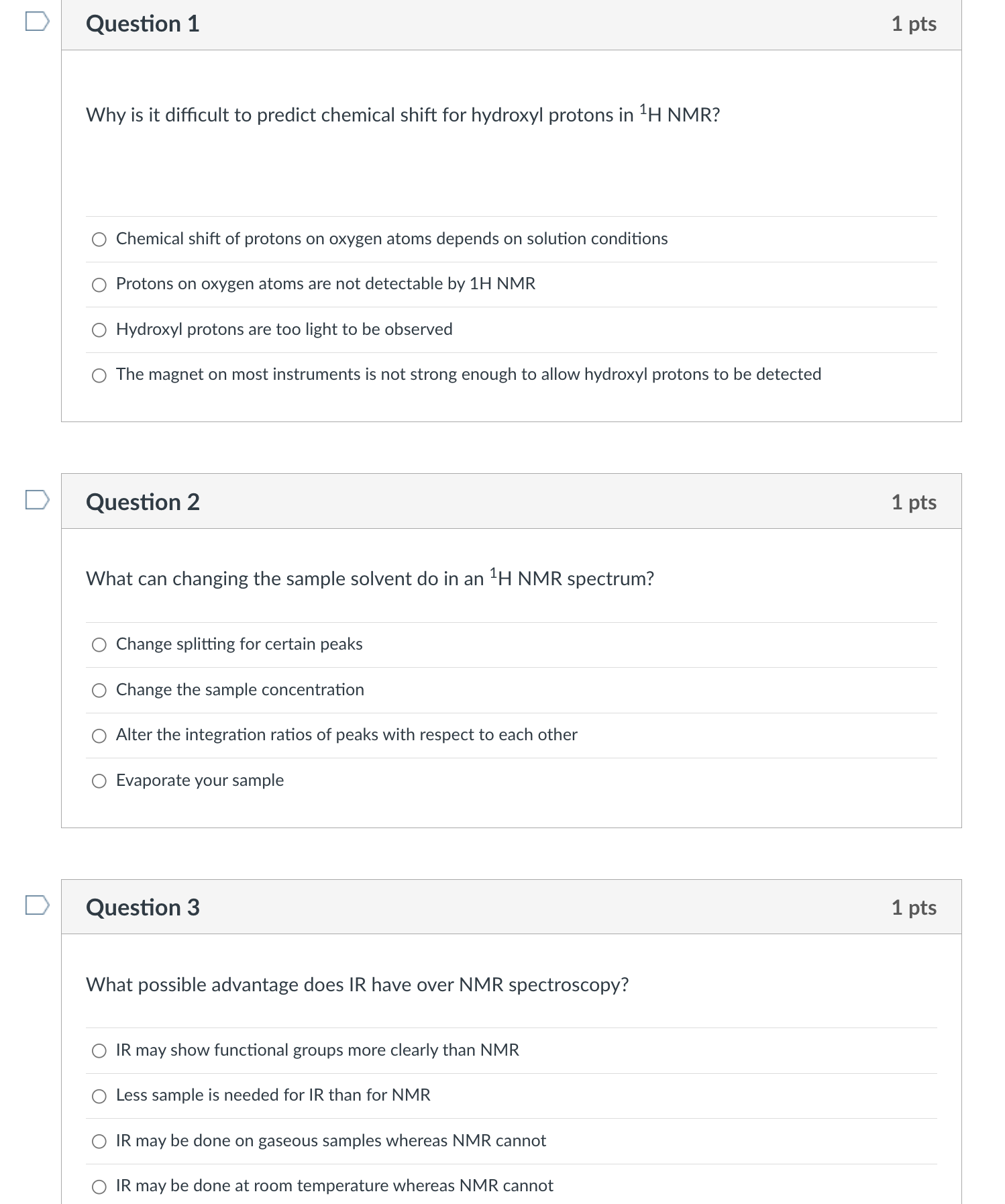 Why is it difficult to predict chemical shift for hydroxyl protons