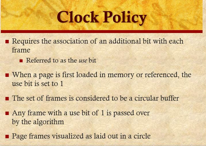 ) Faults[working set size][Clock] += Clock ( working set size, trace )