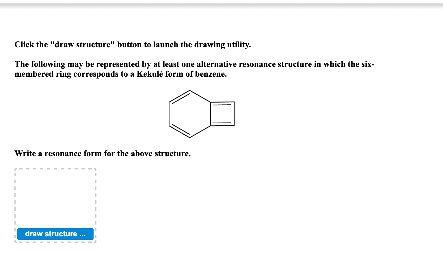 Click the "draw structure" button to launch the drawing utility. The