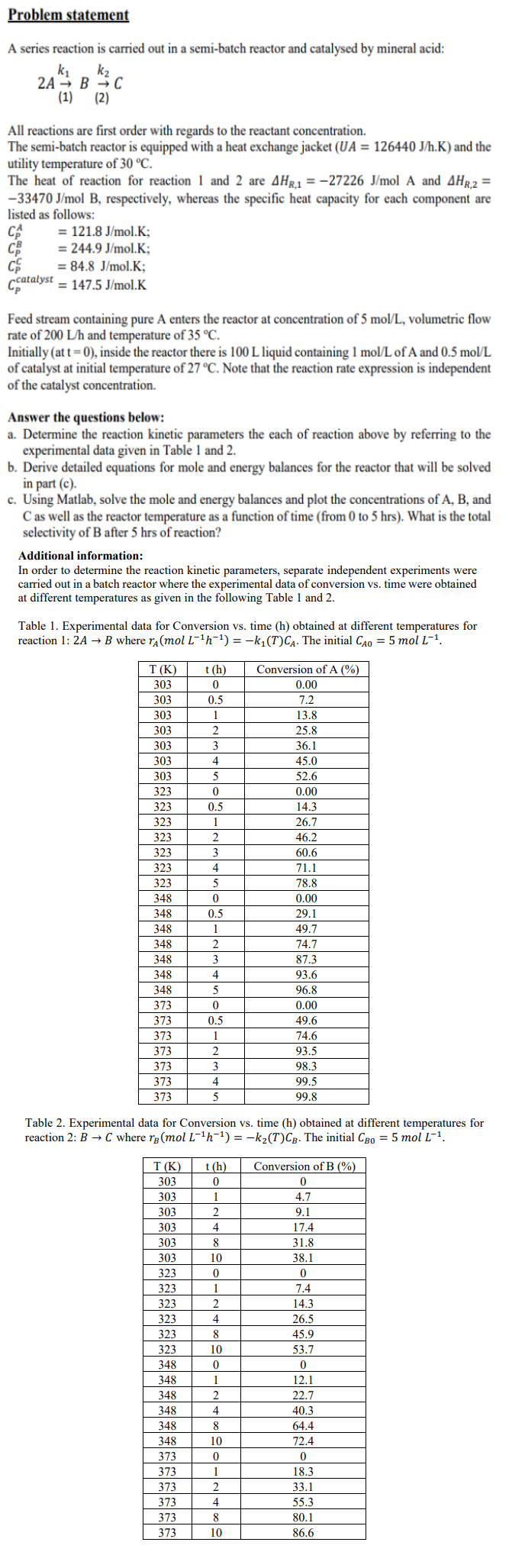  Please include excel sheet used screenshot and matlab code, no spam,