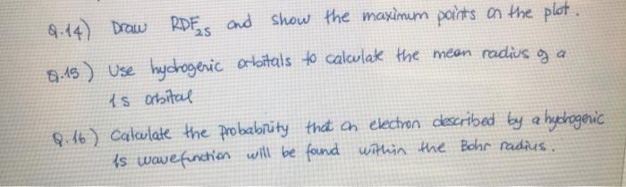  9.14) Draw RDFs and show the maximum points on the plot.