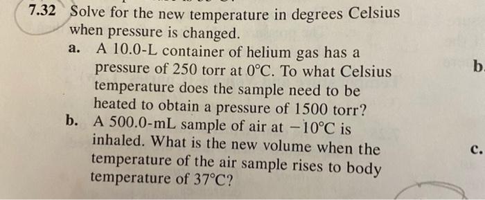 can you explain a and b please! a. b 7.32 Solve for