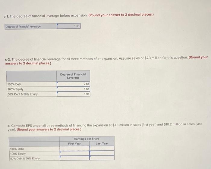 current income statement is as follows: The company is currently financed with