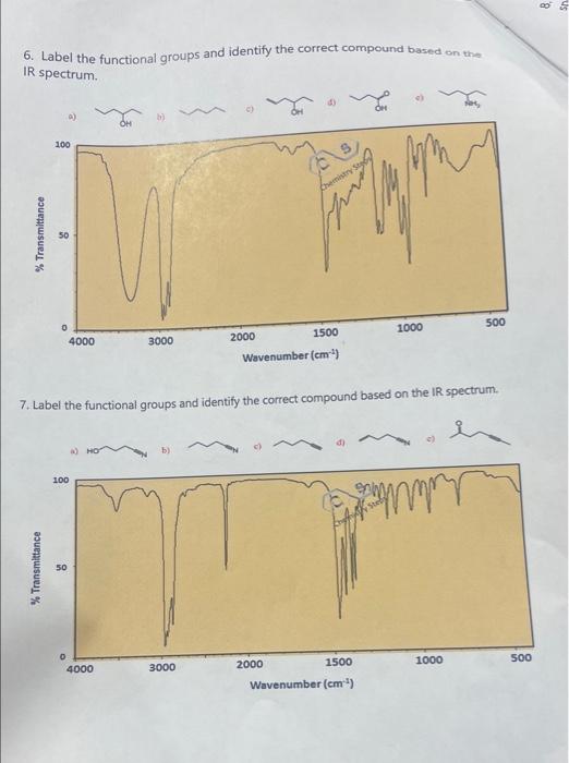  6. Label the functional groups and identify the correct compound based