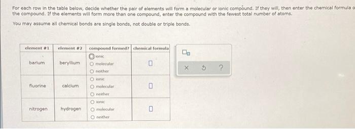 help plz For each row in the table below, decide whether the