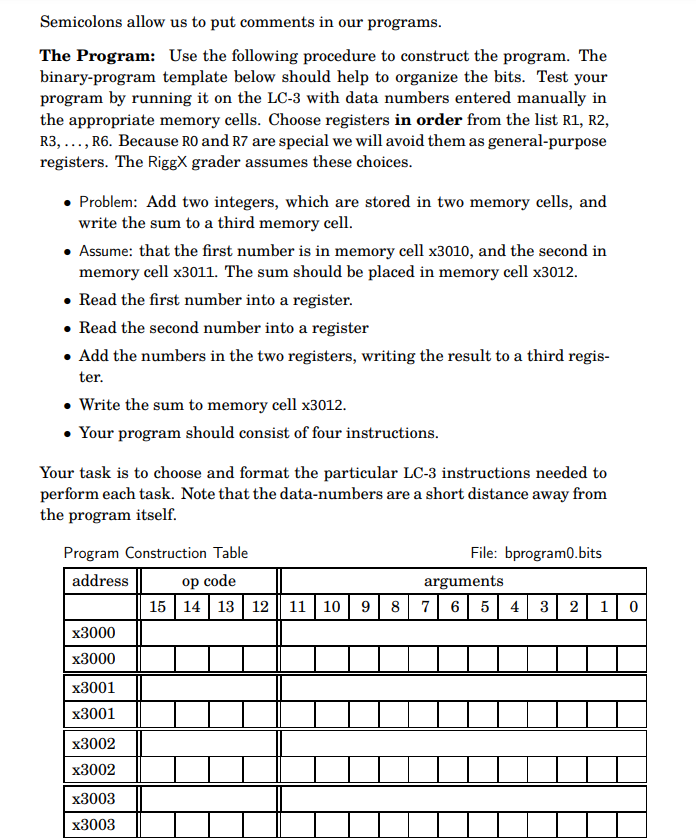 I need help with this binary program. The program will be loaded