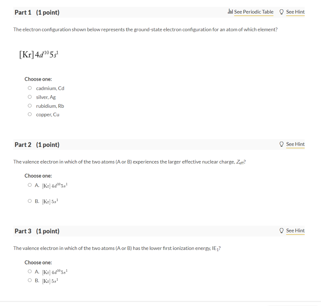The electron configuration shown below represents the ground-state electron configuration for