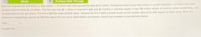  ebook Problem Walk Through Edelman Engines has $18 billion in total