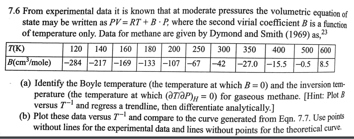  23 7.6 From experimental data it is known that at moderate