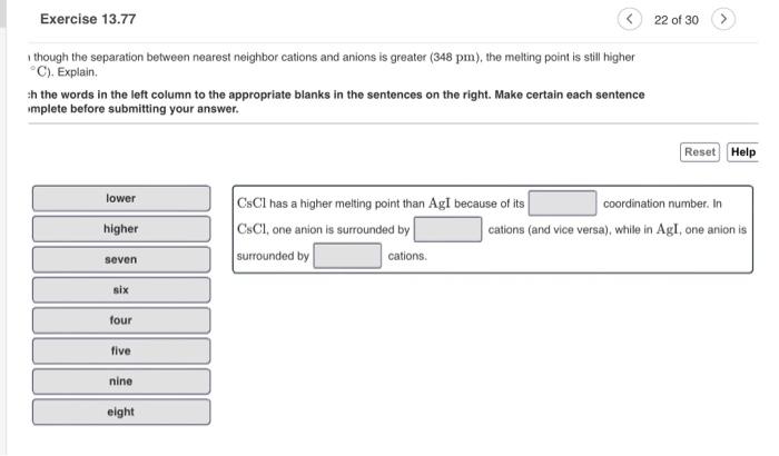 structure. The separation between nearest neighbor cations and anions is approximately 325pm