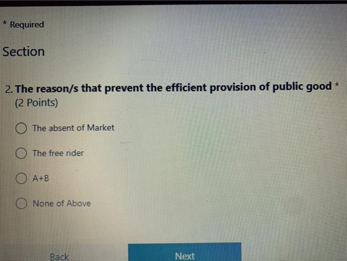  * Required Section * 2. The reason/s that prevent the efficient