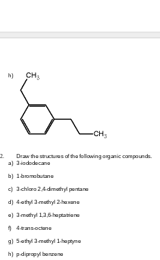 CHEC HC-CH2 . d) CH CH-CH CH CH CH-CH2 CH CH-CH CH2