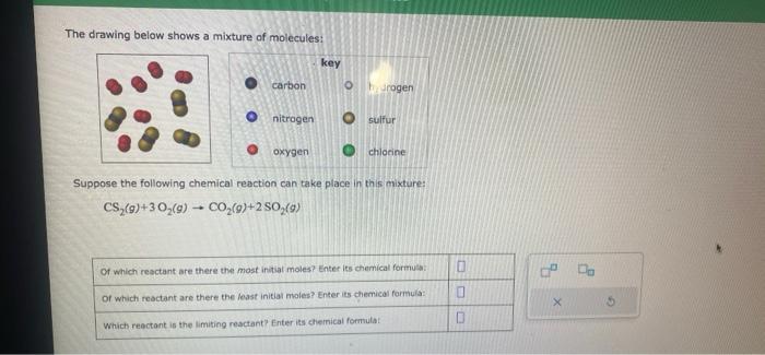 please help thank you The drawing below shows a mixture of molecules: