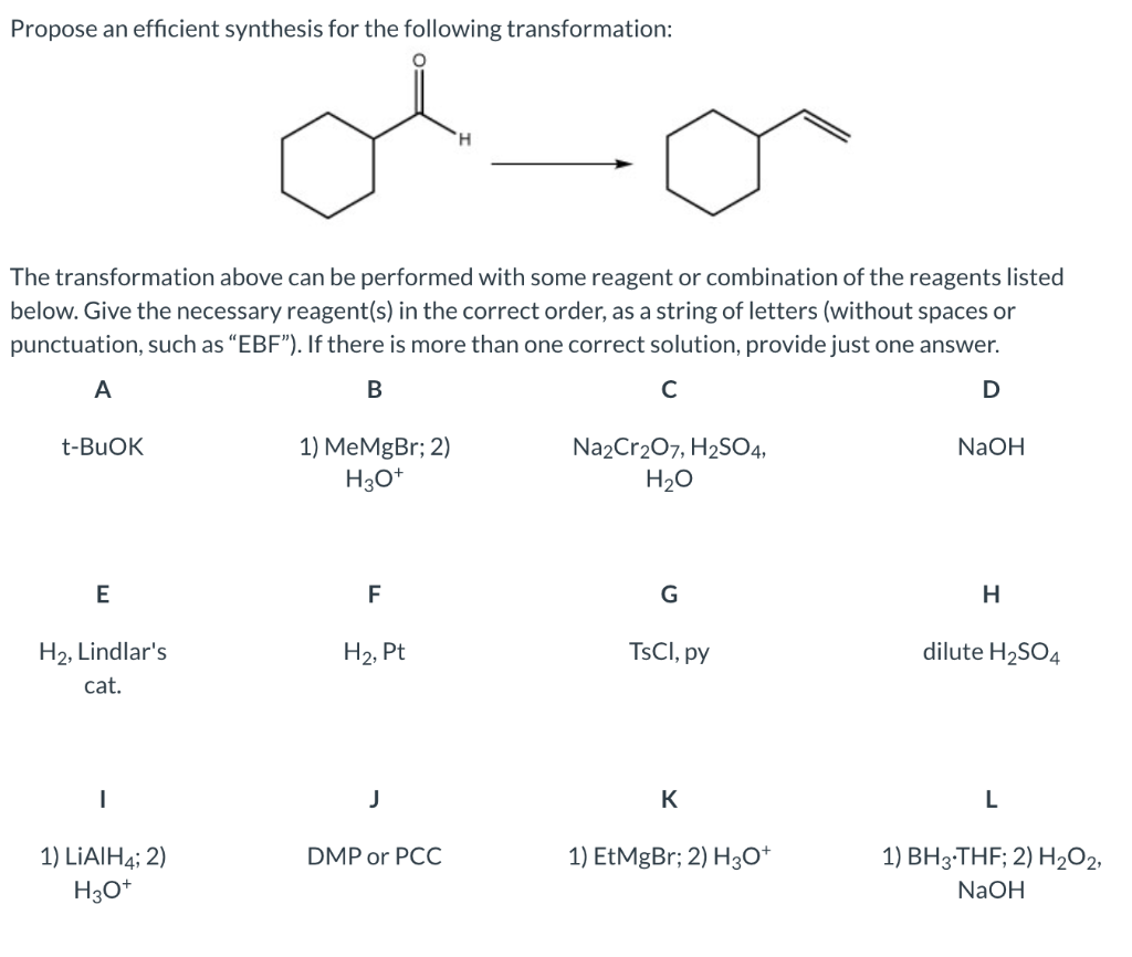 Please answer as many as you can! Propose an efficient synthesis for