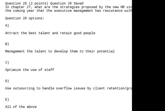  Question 28 1 2 points ; Question 2{ Saved In Chapter