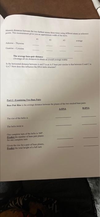 please help with all parts. Mesure dices between the two furthernment wit