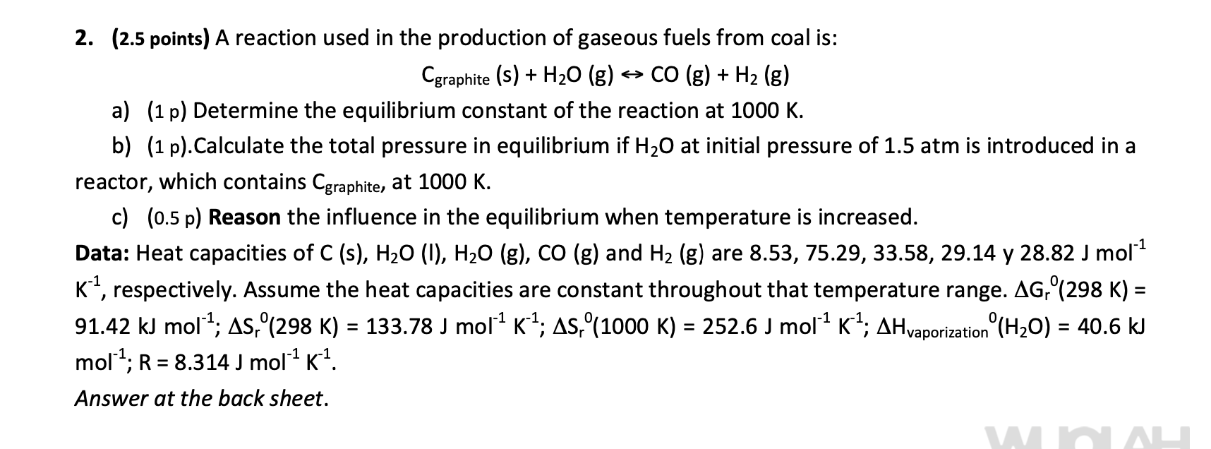 Someone can help me to solve part b) ? 2. (2.5 points)