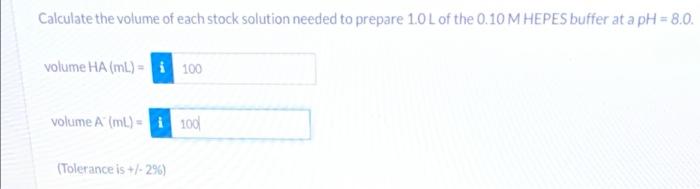 96 mL and 100 mL are both incorrect Calculate the volume of