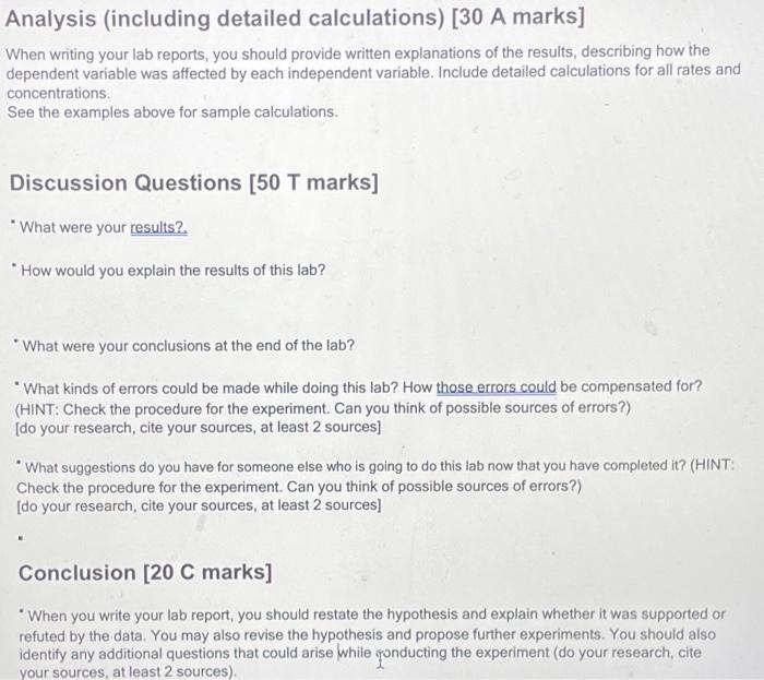 Effect of Temperature Stock KIO, concentration is 0.005MA Observation Table 1: Observations